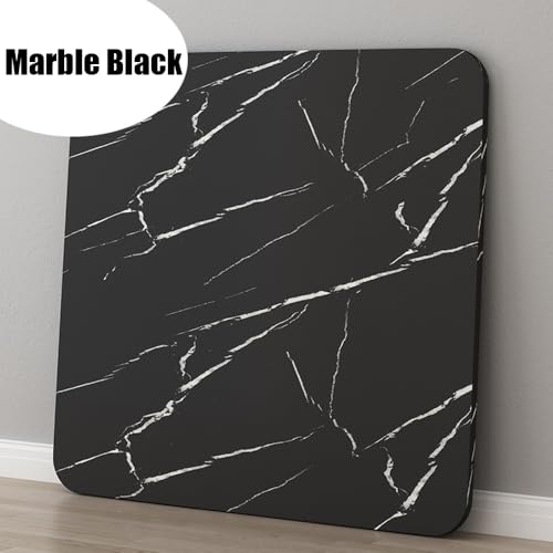 KGPGNYMYHA Quadratische Esstischplatte Holzplatte wasserdichte Ersatztischplatte DIY-Ersatzabdeckung, Couchtisch Tischplatte Für Büro, Studio, Küche, Kaffee(Black Texture,100 cm/40 in) von KGPGNYMYHA