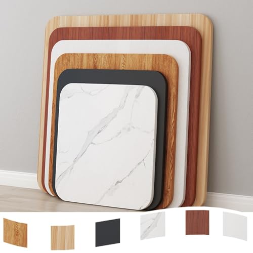 KGPGNYMYHA Quadratische Esstischplatte Holzplatte wasserdichte Ersatztischplatte DIY-Ersatzabdeckung, Couchtisch Tischplatte Für Büro, Studio, Küche, Kaffee(White Texture,100 cm/40 in) von KGPGNYMYHA