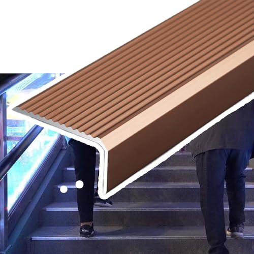 KGPGNYMYHA Rutschfester Stufenkantenschutz Aus Aluminium Für Holzstufen, Treppenkantenprofile Für Innen Und Außenbereiche, Metall Treppenstufen(Rose gold,3p-150cm/60in) von KGPGNYMYHA