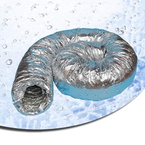 KGPGNYMYHA Wasserdichter Kanalschlauch 100mm 150mm 200mm Isolierrohrhülse Flexibler Klimaanlagen Aluminium Isolierbaumwolle Klimaanlagen(250mm(9.8")) von KGPGNYMYHA