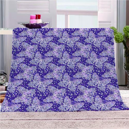 Flanelldecke 150x200Cm Decke Sofa Kuscheldecke Flauschige Decke 3D Abstrakter Purpurer Schmetterling Wohndecke Blanket Weich Und Warme Als Sofadecke Couchdecke Tagesdecke Flanell Flanelldecke 150x200Cm Decke Sofa Kuscheldecke Flauschige Decke 3D Abstrakter Purpurer Schmetterling Wohndecke Blanket Weich Und Warme Als Sofadecke Couchdecke Tagesdecke Flanell von KGSK