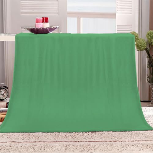 Flanelldecke 180x220Cm Kuscheldecke 3D Reine Grüne Kunst Wohndecke Groß Hochwertige Sommer Winter Warme Bett Wohndecke Sofaüberwurf Decke Tagesdecke Weich von KGSK