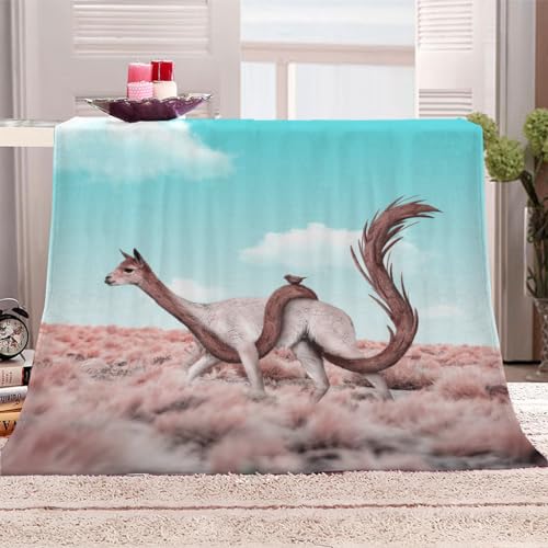 Flanelldecke 180x220Cm Kuscheldecke 3D Tier Känguru Wohndecke Groß Hochwertige Sommer Winter Warme Bett Wohndecke Sofaüberwurf Decke Tagesdecke Weich von KGSK