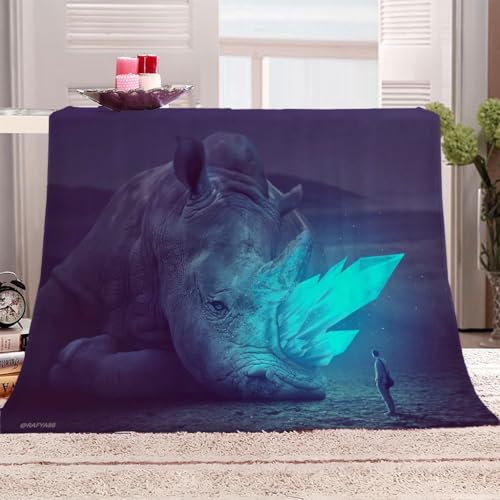 Flanelldecke 180x220Cm Kuscheldecke 3D Tierbüffel Ideen Wohndecke Groß Hochwertige Sommer Winter Warme Bett Wohndecke Sofaüberwurf Decke Tagesdecke Weich von KGSK