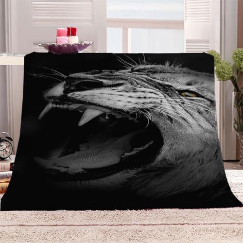 Flanelldecke Klein Tier Weißer Tiger Druck Junge Teenager Mädchen Extra Weich Wohndecke Mikrofaser Kuscheldecke 80x100Cm Druck Wohndecke Fleece Sofadecke Für Kinder&Erwachsene Digitaldruck von KGSK