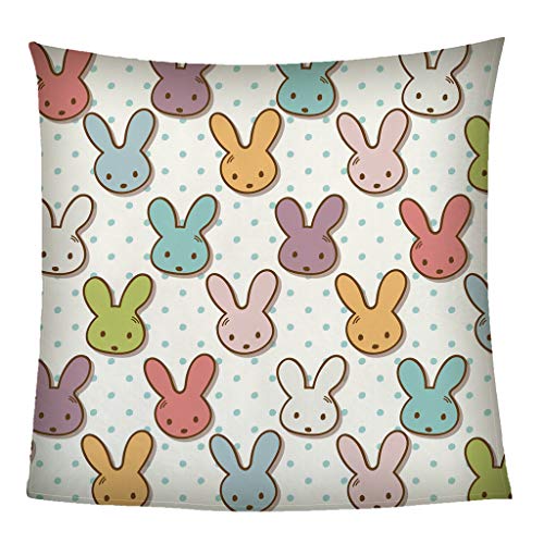 Wohndecke 3D Bunte Cartoon Kaninchen Kuscheldecke 130x150Cm Warmer Winter Weich Sherpa Wohndecke Flauschige Couchdecke Für Erwachsene Sofadecke Decke Für Kinder Jungen Erwachsene von KGSK