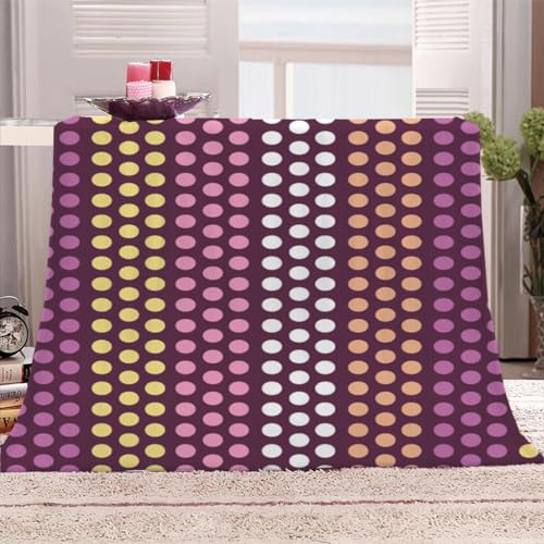 Wohndecke 3D Kreative Geometrische Punkte Kuscheldecke 130x150Cm Warmer Winter Weich Sherpa Wohndecke Flauschige Couchdecke Für Erwachsene Sofadecke Decke Für Kinder Jungen Erwachsene von KGSK
