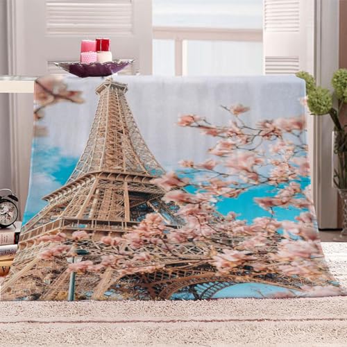 Wohndecke 3D Rosa Blumen Turm Kuscheldecke 130x150Cm Warmer Winter Weich Sherpa Wohndecke Flauschige Couchdecke Für Erwachsene Sofadecke Decke Für Kinder Jungen Erwachsene Wohndecke 3D Rosa Blumen Turm Kuscheldecke 130x150Cm Warmer Winter Weich Sherpa Wohndecke Flauschige Couchdecke Für Erwachsene Sofadecke Decke Für Kinder Jungen Erwachsene von KGSK
