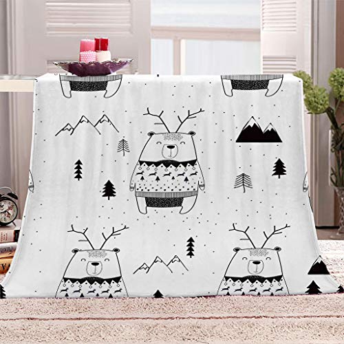Wohndecke 3D Tier Cartoon Bären Kuscheldecke 130x150Cm Warmer Winter Weich Sherpa Wohndecke Flauschige Couchdecke Für Erwachsene Sofadecke Decke Für Kinder Jungen Erwachsene von KGSK