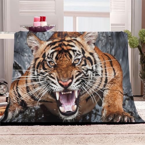 Wohndecke 3D Tier Tiger Malerei Kuscheldecke 130x150Cm Warmer Winter Weich Sherpa Wohndecke Flauschige Couchdecke Für Erwachsene Sofadecke Decke Für Kinder Jungen Erwachsene Wohndecke 3D Tier Tiger Malerei Kuscheldecke 130x150Cm Warmer Winter Weich Sherpa Wohndecke Flauschige Couchdecke Für Erwachsene Sofadecke Decke Für Kinder Jungen Erwachsene von KGSK