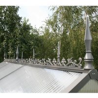 Firstverzierungen für Gewächshaus Typ iv, Farbe passend zum Gewächshaus (außer Flora), anthrazit-grau - KGT von KGT