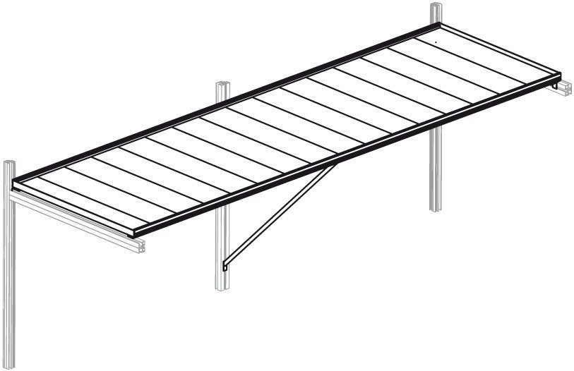 KGT Arbeitstisch Linea II, BxT: 204x63,5 cm von KGT