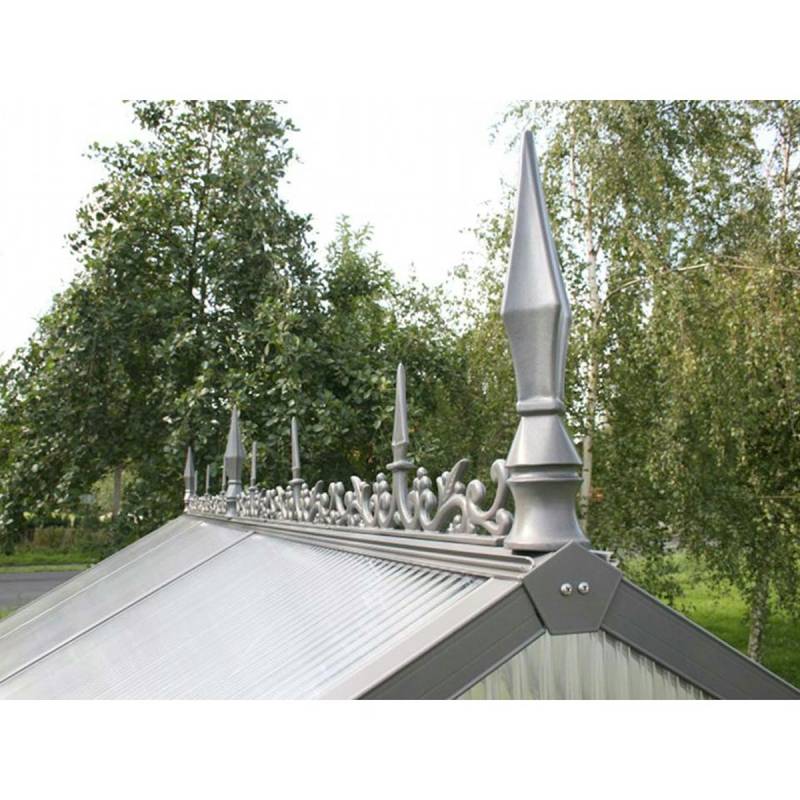 KGT Firstverzierung für Gewächshäuser (außer Flora und Rohdo)-moosgrün-Gewächshaus Typ II- von KGT