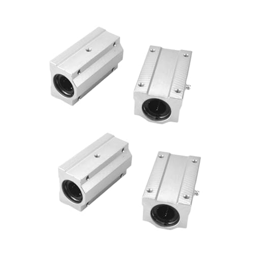 KGTCN 4 Stück SCS16LUU Aluminiumlegierung Gleitblock Lineare Bewegungskugel Kugelführung Linearbewegung Kugellager, für 16 mm Durchmesser Schaft, Graviermaschinen und 3D Drucker CNC von KGTCN