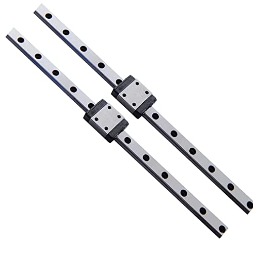KGTCN Miniatur Linearführung MGN7C 450mm Länge Lagerstahl Linearschiene linear führungsschiene mit 1 Stück MGN7C Lager Gleitblock,für 3D Drucker und CNC XYZ von KGTCN