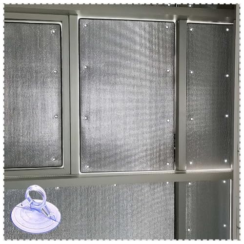 KGUDYS Verdunkelungsfolie Für Fenster Sichtschutzfolie,Sonnenschutz Reflektierende Fensterfolie,Doppelte Aluminiumfolie Isolierfolie,60x80cm 90x120cm Fenster-Kühlfolie,WxH-65x80cm/26''x31'' KGUDYS Verdunkelungsfolie Für Fenster Sichtschutzfolie,Sonnenschutz Reflektierende Fensterfolie,Doppelte Aluminiumfolie Isolierfolie,60x80cm 90x120cm Fenster-Kühlfolie,WxH-65x80cm/26''x31'' von KGUDYS