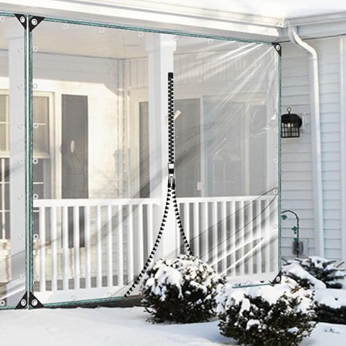 Klare Wasserdichte Abdeckplane 1x1m 1.5x2m 2.8x2.5m 3x2m,Transparente Pvc-Plane Mit ösen,0,3mm Kunststoff-Regenschutzplane,Pergola Terrassen Seitenwände, Mit Reißverschluss,WxH-3.7x2.5m/12.1x8.2ft Klare Wasserdichte Abdeckplane 1x1m 1.5x2m 2.8x2.5m 3x2m,Transparente Pvc-Plane Mit ösen,0,3mm Kunststoff-Regenschutzplane,Pergola Terrassen Seitenwände, Mit Reißverschluss,WxH-3.7x2.5m/12.1x8.2ft von KGUDYS