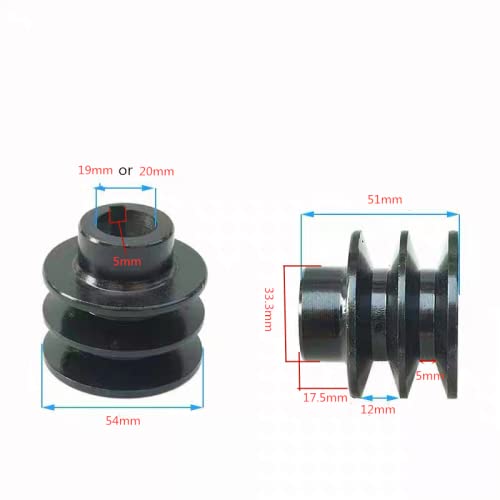ID 19mm oder 20mm V-Riemenscheibe Rollenspannbohrung Rillenscheibe for 168F 170F GX160 GX200 Motor 210c(19mm) von KGVBZBR