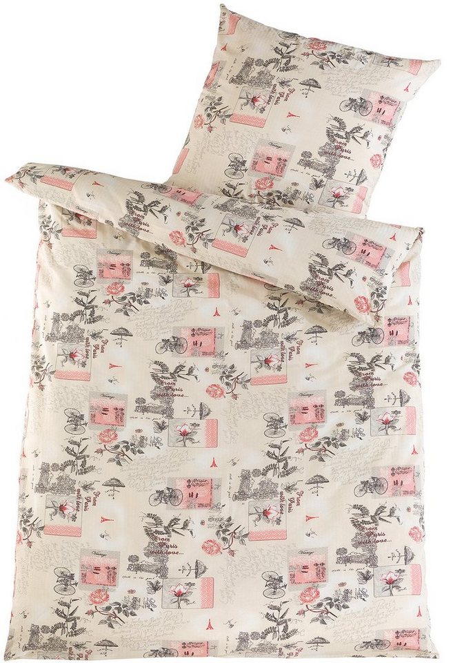 KH-Haushaltshandel Bettwäsche Baumwoll Seersucker Bettwäsche, 135 x 200 + 80x80cm, creme, Seersucker, rose grau, gemustert, bügelfrei, 100% Baumwolle KH-Haushaltshandel Bettwäsche Baumwoll Seersucker Bettwäsche, 135 x 200 + 80x80cm, creme, Seersucker, rose grau, gemustert, bügelfrei, 100% Baumwolle von KH-Haushaltshandel