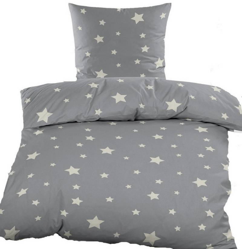KH-Haushaltshandel Bettwäsche Biber Winter Bettwäsche 135 x 200 + 80x80cm, 100%Baumwolle Sterne, Biber, 2 teilig, grau weiß, warme Winterbettwäsche aus Baumwolle KH-Haushaltshandel Bettwäsche Biber Winter Bettwäsche 135 x 200 + 80x80cm, 100%Baumwolle Sterne, Biber, 2 teilig, grau weiß, warme Winterbettwäsche aus Baumwolle von KH-Haushaltshandel