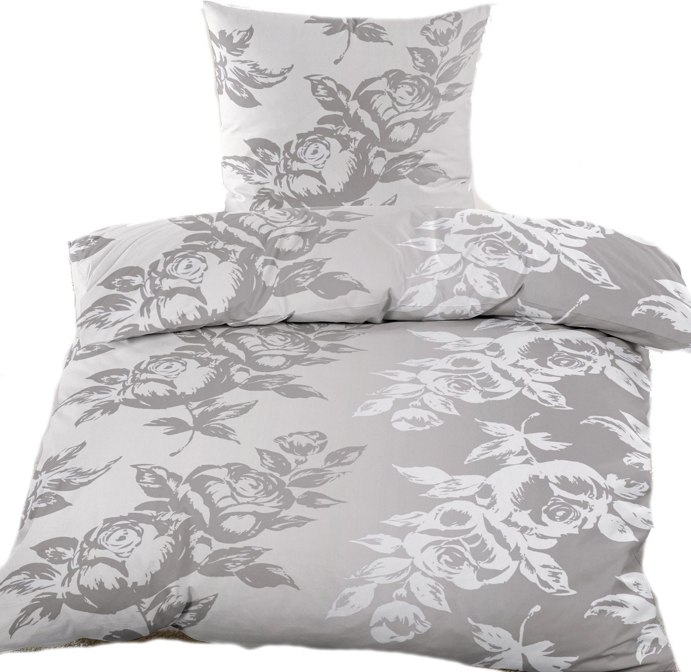 KH-Haushaltshandel Bettwäsche 2-tlg. Bettwäsche Biber Winter Bettwäsche 135 x 200 +80x80cm, Blüten, Biber, 2 teilig, grau weiß, flauschig weich, warm, Baumwoll Mischgewebe KH-Haushaltshandel Bettwäsche 2-tlg. Bettwäsche Biber Winter Bettwäsche 135 x 200 +80x80cm, Blüten, Biber, 2 teilig, grau weiß, flauschig weich, warm, Baumwoll Mischgewebe von KH-Haushaltshandel