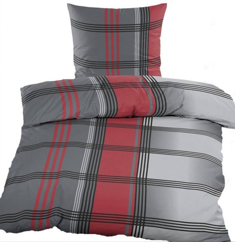 KH-Haushaltshandel Bettwäsche 2-tlg. Bettwäsche Biber Winter Bettwäsche 135 x 200 +80x80cm, kariert, Biber, 2 teilig, rot grau, flauschig weich, warm, Baumwoll Mischgewebe KH-Haushaltshandel Bettwäsche 2-tlg. Bettwäsche Biber Winter Bettwäsche 135 x 200 +80x80cm, kariert, Biber, 2 teilig, rot grau, flauschig weich, warm, Baumwoll Mischgewebe von KH-Haushaltshandel