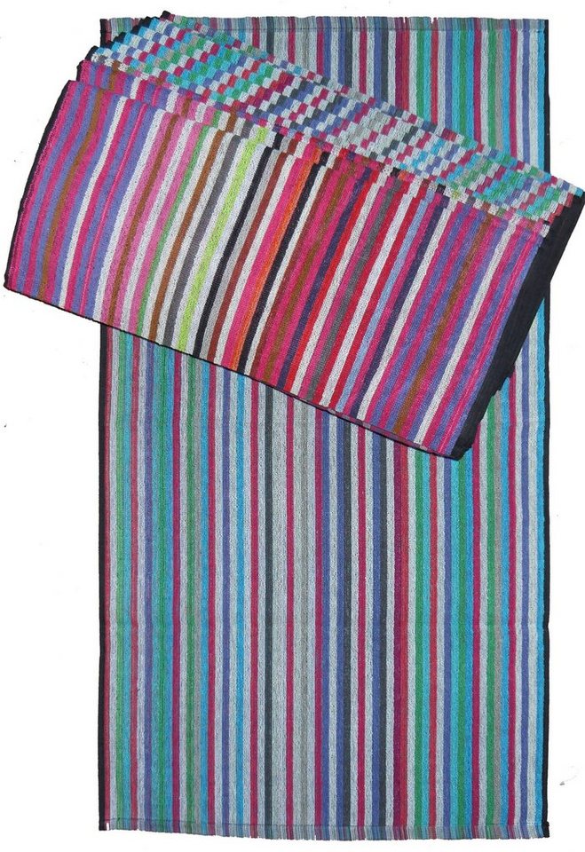 KH-Haushaltshandel Handtuch Frottier Grubentuch, 50x90 cm, Multicolor Streifen, Handtuch, Frottee (12-St), robustes Zwirnfrottee, 100% Baumwolle, 12er Pg. von KH-Haushaltshandel