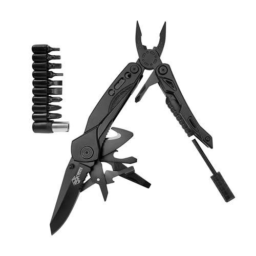 KH-Security 11-in-1 Multifunktionswerkzeug "Survivor" - Multitool Taschenmesser Klappmesser Outdoor Camping Messer von KH-Security