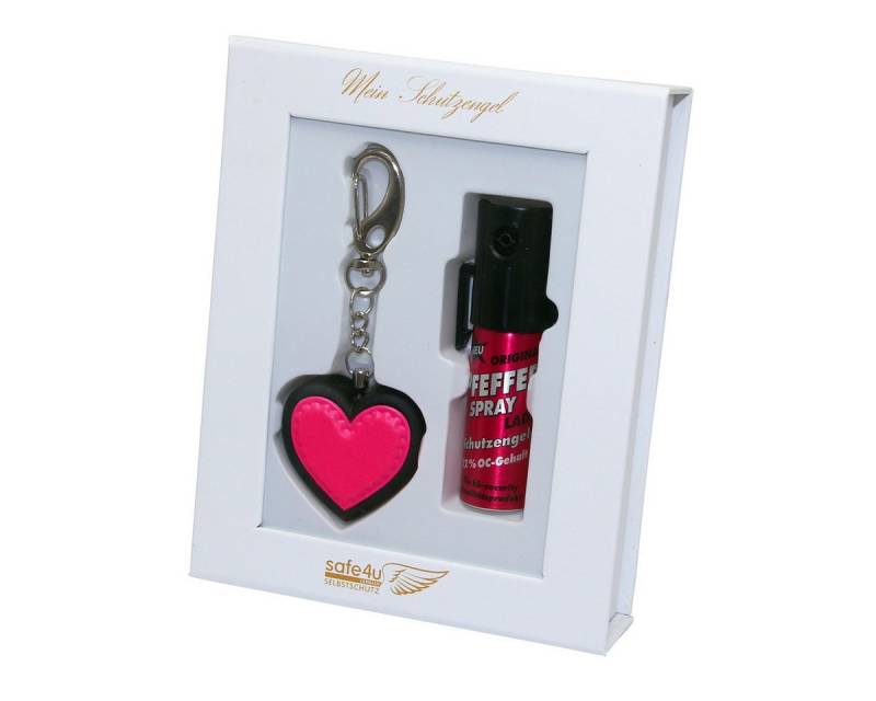 KH Security Marderspray Geschenkbox Sicherheit: Herz-Alarm + Pfefferspray, Herz-Alarm + Pfefferspray Lady Pink von KH Security