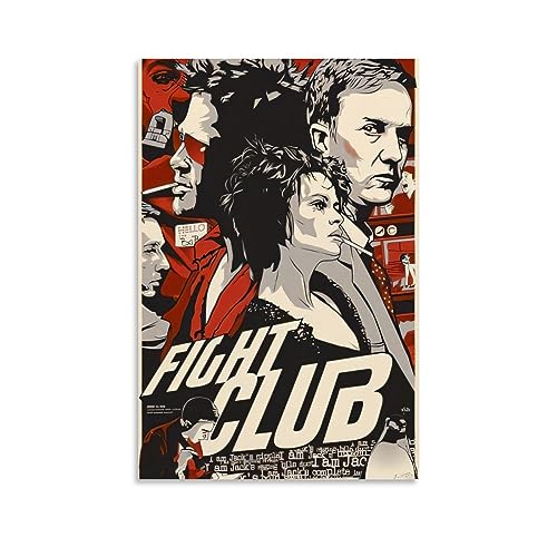 KHAMEO Fight Club Kunstposter (21) Leinwand-Poster, dekoratives Gemälde, Leinwand-Wandposter und Kunstdruck, modernes Familienschlafzimmer-Dekor-Poster, 60 x 90 cm von KHAMEO