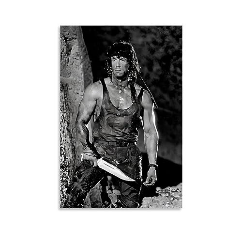 KHAMEO First Blood Rambo HD-Poster (2) Leinwand-Poster, dekoratives Gemälde, Leinwand-Wandposter und Kunstdruck, modernes Familienschlafzimmer-Dekor-Poster, 60 x 90 cm von KHAMEO