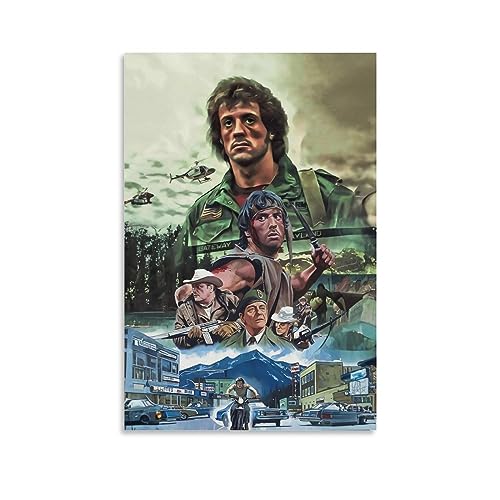 KHAMEO First Blood Rambo HD-Poster (22), Leinwand-Poster, dekoratives Gemälde, Leinwand-Wandposter und Kunstdruck, modernes Familienschlafzimmer-Dekor-Poster, 20 x 30 cm von KHAMEO