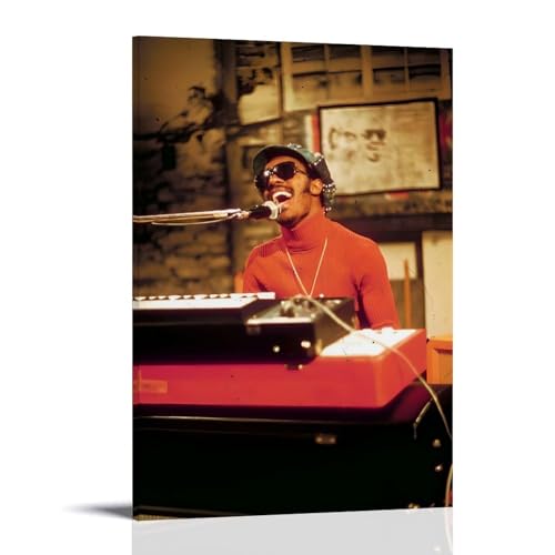 KHAMEO Stevie Wonder Poster, Leinwand-Poster, dekoratives Gemälde, Leinwand-Wandposter und Kunstdruck, modernes Familienschlafzimmer-Dekor-Poster, 20 x 30 cm von KHAMEO