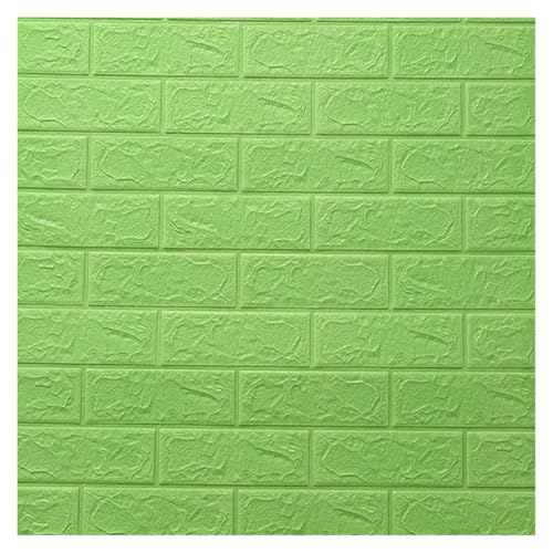 KHASCBNF 3D-Wandaufkleber, Ziegelimitat, Schlafzimmer, Heimdekoration, wasserdicht, selbstklebend, DIY-Tapete für Wohnzimmer für Wand, Grün, 30 Stück - 35 x 30 cm, 1 - 30 Stück KHASCBNF 3D-Wandaufkleber, Ziegelimitat, Schlafzimmer, Heimdekoration, wasserdicht, selbstklebend, DIY-Tapete für Wohnzimmer für Wand, Grün, 30 Stück - 35 x 30 cm, 1 - 30 Stück von KHASCBNF