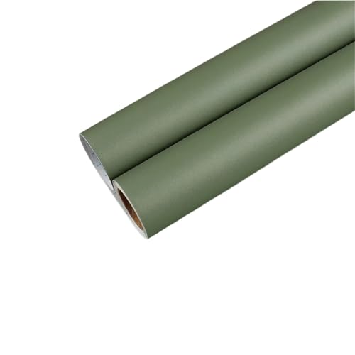 KHASCBNF Mattschwarze, selbstklebende und entfernbare Tapete, wasserdichtes Kontaktpapier für Schränke, Arbeitsplatten, Wandverkleidung für Wand (Grün, 55 x 200 cm) von KHASCBNF