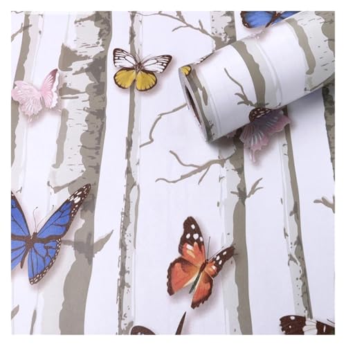 KHASCBNF Retro-Blumentapete, selbstklebendes Kontaktpapier, abnehmbar, wasserdicht, Tapete, DIY, geeignet für Möbeldekoration für Wand, Farbe 2500 x 45 cm von KHASCBNF