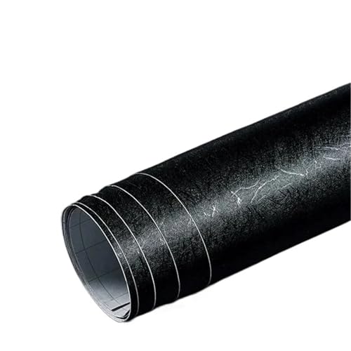 KHASCBNF Seidentapete für Wand, 40 cm, Raumdekoration, einfarbig, dekorative Wände, Papier, wasserdicht und feuchtigkeitsbeständig, Aufkleber für die Wand (Schwarz, 40 x 2000 cm) von KHASCBNF