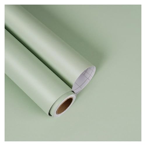 KHASCBNF Selbstklebende Tapete für Zimmer, Salon, Schlafzimmer, Fernseher, Möbel, wasserdichte Folie, Dekoration für Wand, 55 cm breit, Hellgrün, 40 x 300 cm von KHASCBNF