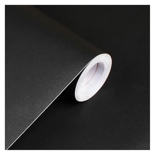 KHASCBNF Waterpoof Matte Tapete, weiß, selbstklebende Aufkleber für Wand, Möbel, Wohnzimmer, Kontaktpapier, Heimdekoration für Wand (Schwarz, 400 x 55 cm) von KHASCBNF