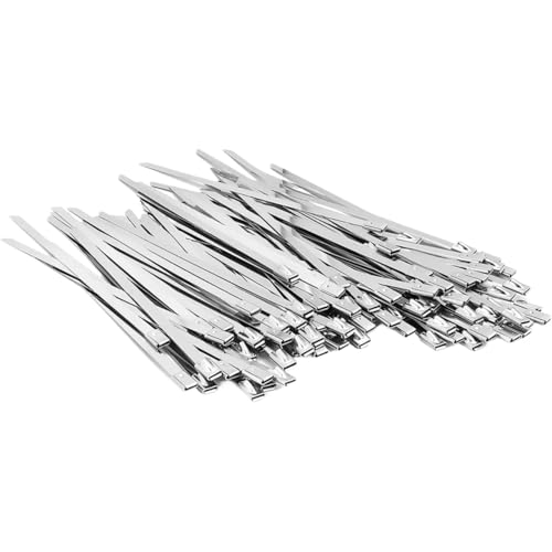 Kabelbinder Edelstahl Metall-Kabelbinder 4,6 x 150 mm, 100 Stück aus Edelstahl 304 mit selbstsicherndem Mechanismus, for Industrie, Landwirtschaft Kabelbinder Edelstahl Metall-Kabelbinder 4,6 x 150 mm, 100 Stück aus Edelstahl 304 mit selbstsicherndem Mechanismus, for Industrie, Landwirtschaft von KHASCBNF