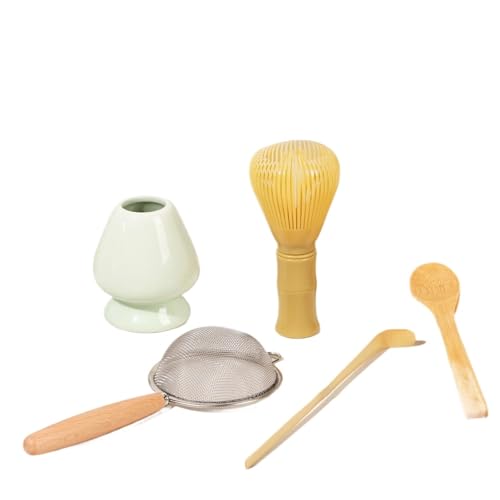 Matcha Tee Set 5-teiliges Matcha-Schneebesen-Set, praktisches Matcha-Set, inklusive Schneebesenhalter, Matcha-Schneebesen, Sieb, Teelöffel und zur Matcha-Herstellung Matcha Tee Set 5-teiliges Matcha-Schneebesen-Set, praktisches Matcha-Set, inklusive Schneebesenhalter, Matcha-Schneebesen, Sieb, Teelöffel und zur Matcha-Herstellung von KHASCBNF