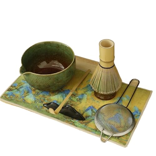 Matcha Tee Set 7-teiliges Matcha-Set, Schneebesen, leicht zu reinigen, Matcha-Tee-Set, vielseitiges Schneebesen- und Schüssel-Set, robustes Set mit Matcha-Sieb Matcha Tee Set 7-teiliges Matcha-Set, Schneebesen, leicht zu reinigen, Matcha-Tee-Set, vielseitiges Schneebesen- und Schüssel-Set, robustes Set mit Matcha-Sieb von KHASCBNF