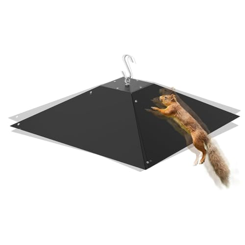 Eichhörnchenschutz aus Metall for Aufhängen, eichhörnchensicherer Schutz for Vogelfutterspender, wetterfest, Eichhörnchenschutz for Aufhängen im Freien von KHDBNCO