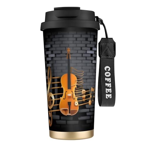 KHDKLXOHZ Reisebecher mit auslaufsicherem Deckel und Strohhalm, isolierter Kaffeetasse, doppelwandiger Vakuum-Edelstahl-Thermobecher für heiße und kalte Getränke, 500 ml KHDKLXOHZ Reisebecher mit auslaufsicherem Deckel und Strohhalm, isolierter Kaffeetasse, doppelwandiger Vakuum-Edelstahl-Thermobecher für heiße und kalte Getränke, 500 ml von KHDKLXOHZ
