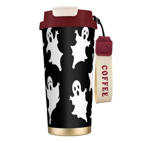 KHDKLXOHZ Thermobecher mit Halloween-Gothic-Druck, 500 ml, mit auslaufsicherem Deckel und Strohhalm, isolierter Kaffeebecher, doppelwandig, Vakuum-Edelstahl-Thermobecher für heiße und kalte Getränke KHDKLXOHZ Thermobecher mit Halloween-Gothic-Druck, 500 ml, mit auslaufsicherem Deckel und Strohhalm, isolierter Kaffeebecher, doppelwandig, Vakuum-Edelstahl-Thermobecher für heiße und kalte Getränke von KHDKLXOHZ