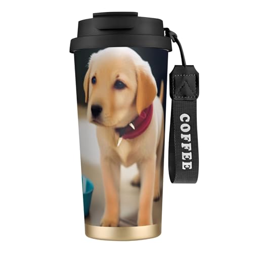 KHDKLXOHZ Thermobecher mit Hundeaufdruck, auslaufsicherer Deckel und Strohhalm, isolierter Kaffeebecher, doppelwandig, Vakuum-Edelstahl-Thermobecher für heiße und kalte Getränke, 500 ml KHDKLXOHZ Thermobecher mit Hundeaufdruck, auslaufsicherer Deckel und Strohhalm, isolierter Kaffeebecher, doppelwandig, Vakuum-Edelstahl-Thermobecher für heiße und kalte Getränke, 500 ml von KHDKLXOHZ