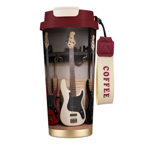 Reisebecher mit auslaufsicherem Deckel und Strohhalm, isolierter Kaffeebecher, doppelwandig, vakuumierter Edelstahl-Thermobecher für heiße und kalte Getränke, 500 ml Reisebecher mit auslaufsicherem Deckel und Strohhalm, isolierter Kaffeebecher, doppelwandig, vakuumierter Edelstahl-Thermobecher für heiße und kalte Getränke, 500 ml von KHDKLXOHZ