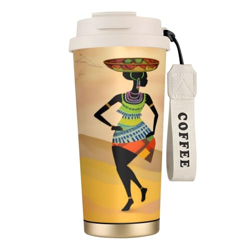 Reisebecher mit auslaufsicherem Deckel und Strohhalm, isolierter Kaffeebecher, doppelwandiger Vakuum-Edelstahl-Thermobecher für heiße und kalte Getränke, 500 ml Reisebecher mit auslaufsicherem Deckel und Strohhalm, isolierter Kaffeebecher, doppelwandiger Vakuum-Edelstahl-Thermobecher für heiße und kalte Getränke, 500 ml von KHDKLXOHZ