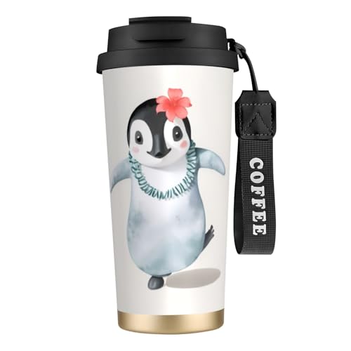 Reisebecher mit auslaufsicherem Deckel und Strohhalm, isolierter Kaffeebecher, doppelwandiger Vakuum-Edelstahl-Thermobecher für heiße und kalte Getränke Reisebecher mit auslaufsicherem Deckel und Strohhalm, isolierter Kaffeebecher, doppelwandiger Vakuum-Edelstahl-Thermobecher für heiße und kalte Getränke von KHDKLXOHZ