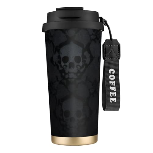 Thermobecher mit Gothic-Tapeten-Motiv, 500 ml, mit auslaufsicherem Deckel und Strohhalm, isolierter Kaffeebecher, doppelwandiger Vakuum-Edelstahl-Thermobecher für heiße und kalte Getränke Thermobecher mit Gothic-Tapeten-Motiv, 500 ml, mit auslaufsicherem Deckel und Strohhalm, isolierter Kaffeebecher, doppelwandiger Vakuum-Edelstahl-Thermobecher für heiße und kalte Getränke von KHDKLXOHZ
